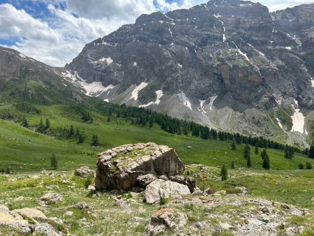 Fin du minéral pur et retour de l’herbe, sous le Replat des Genisses