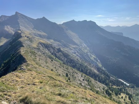 La crête déjà parcourue