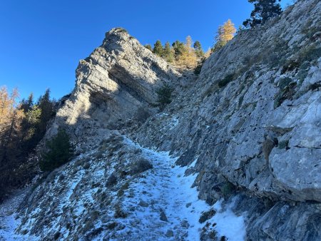 Sentier dans la barre.