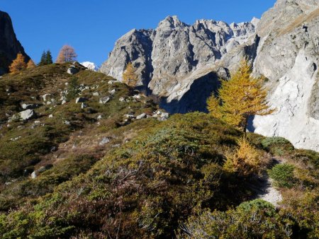 La moraine droit devant.