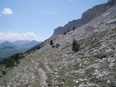 Trace sous le Sommet de la Montagnette