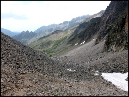 Descente du versant ouest.