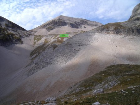 Vue de l’arête dominant la dépression.