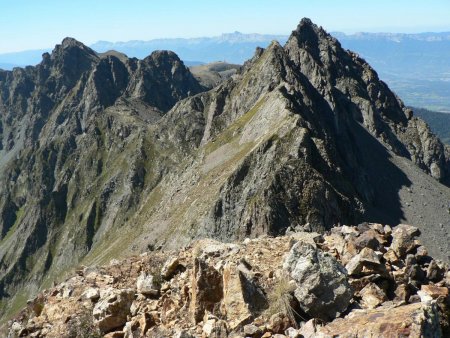 Les pointes de Jasse Bralard et au delà depuis le sommet