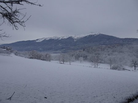 Au loin, le Grand Arc