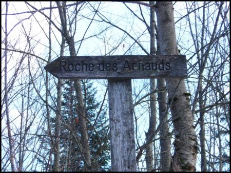 Panneau en bois «Roche des Arnauds».