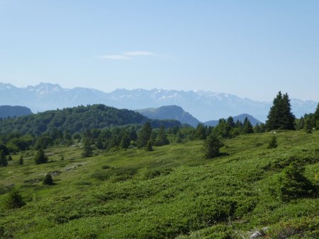 Sur le plateau : chaîne de Belledonne