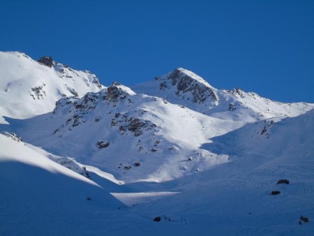 Le vallon et nos traces parmi tant d’autres