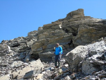 Descente dans les blocs sommitaux