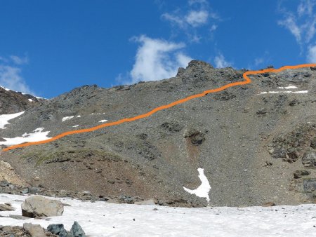 L’itinéraire suivi, évitant le col de Gontière