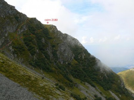 le cairn 2180m à atteindre.