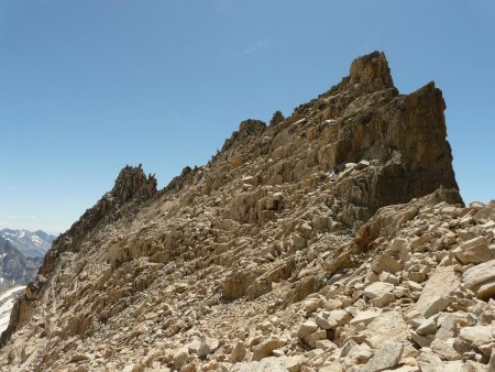 L’Aiguille 3131, vue du bas du couloir.