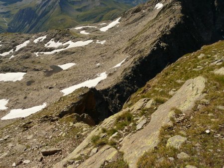 Descente sur le col de l’Agnelin.