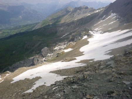 Descente en face nord de la Rouchinière