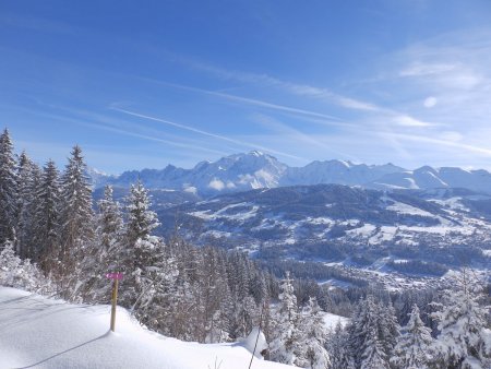 ...avec vue sur le Mont Blanc.