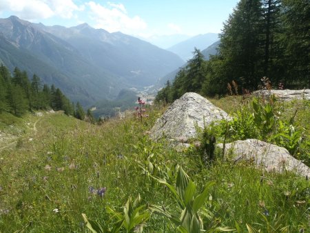 Tout en bas Dzovennoz et le Lac Lexert