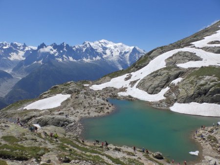 Le lac Blanc vu du coin pique-nique.