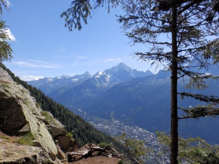 Vers l’Aiguille Verte et la vallée de Chamonix.