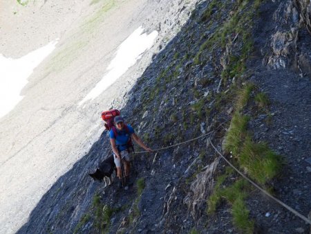 Dernière montée aérienne vers le Col de la Seigne