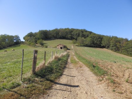 À la Croix du Bancillon, on emprunte ce chemin pour rejoindre la Croix du Crêt.