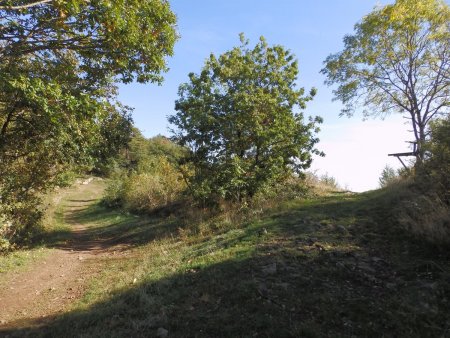 En redescendant du Mont Popey, prendre le chemin à droite de la photo.