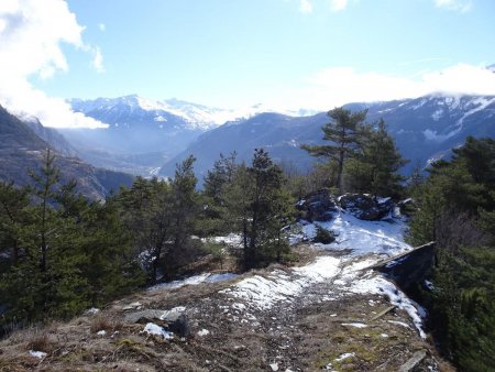 Départ du sentier de descente