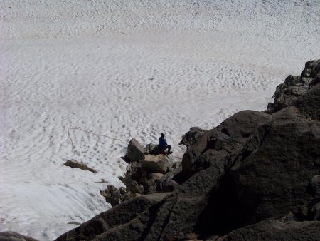 Sur l’arête au dessus du collu.