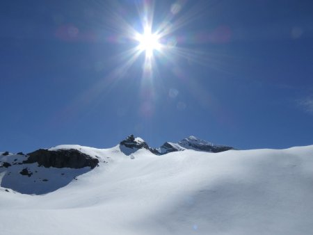 Les croupe au dessus du lac sous le col