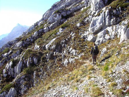 Sous la crête des Crocs vers le sud