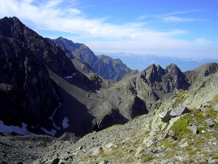 Derrière nous, le Col de la Mine de Fer