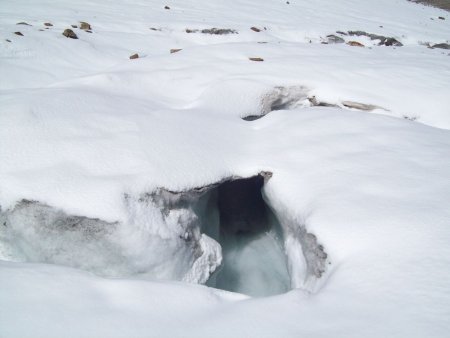 crevasse ou torrent «glaciaire» ?