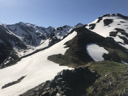 Crête d’Hourquette d’Ouscouaou vers le Lac de Bassias