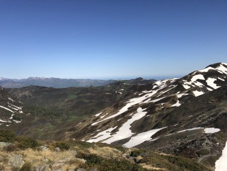 Vue rétro du sentier parcouru