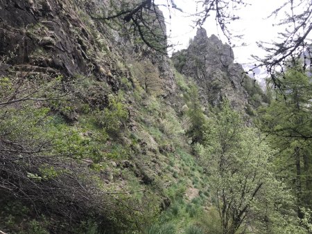 Sentier sous les barres