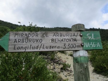 Ce sera balisé jusqu’ au mirador d’Arburua.