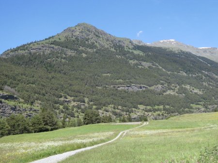 Le versant qu’on traverse à VTT.