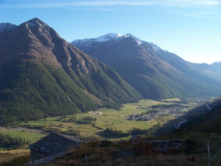 Bessans depuis le chalet du Coin.