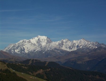 le mont blanc en face