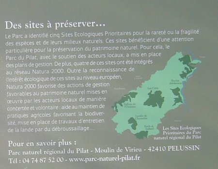 Panneau informatif, détail.