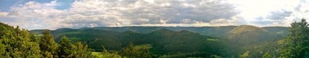 Panorama depuis le rocher des Corbeaux.